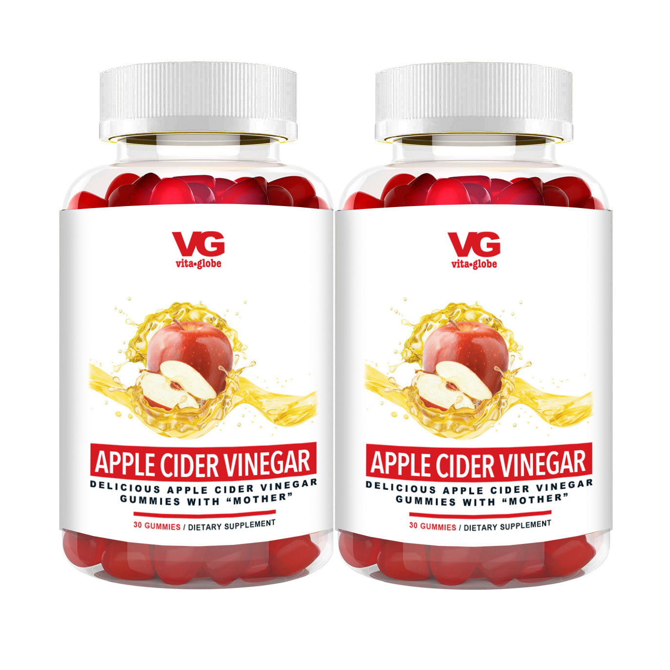 Vita Globe Apple Cider Vinegar Sugar Free gummy vitamins 2 pack